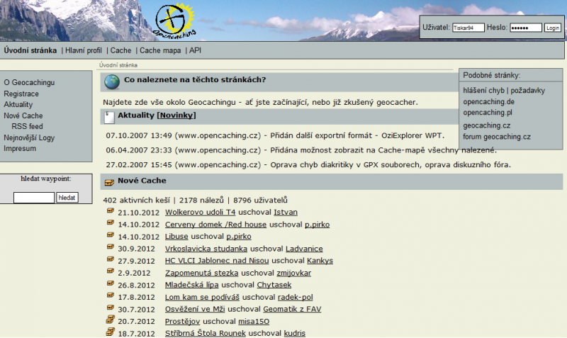 Soubor:Opencaching.cz screenshot.png